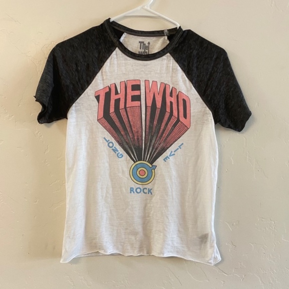 The Who White Graphic Baseball Style Tee Shirt Extra Small